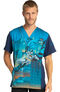 Men's Swing Into Action Print Scrub Top, , large