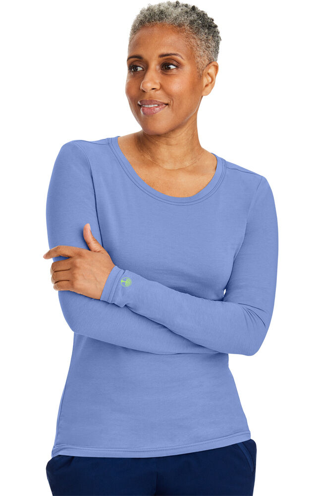 Women's Melissa Long Sleeve Knit Tee Underscrub, CEI Ceil | ciel, large