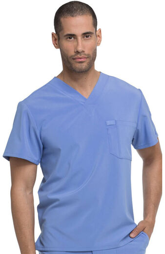 Men's V-Neck Solid Scrub Top, Men's V-Neck Solid Scrub Top