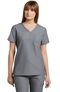 Clearance Women's Side Vent V-Neck Solid Scrub Top, , large