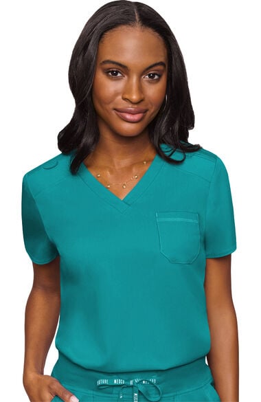 Women's Tuck In Solid Scrub Top, , large