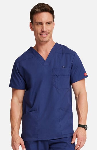 Men's 4-Pocket V-Neck Scrub Top  Men's 4-Pocket V-Neck Scrub Top