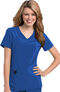 Clearance Women's Motivate V-Neck Solid Scrub Top with Tonal Stitching, , large