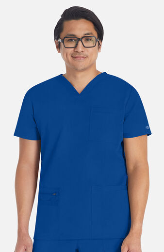 Men's Rib Panel V-Neck Scrub Top Men's Rib Panel V-Neck Scrub Top