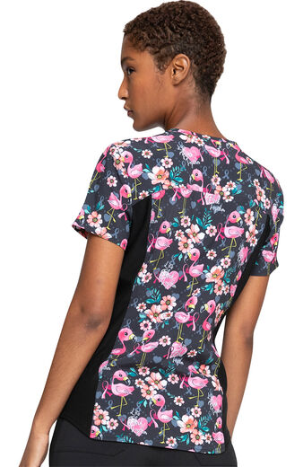 Clearance Women's Let's Flock Together Print Scrub Top