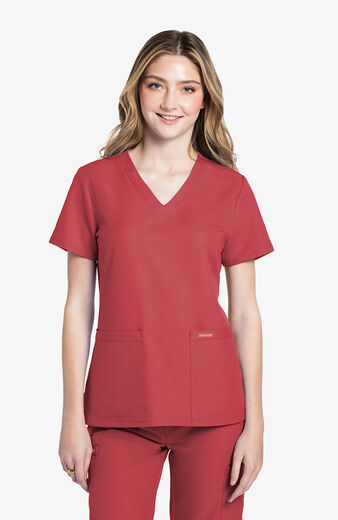Women's Rounded V-Neck Scrub Top Women's Rounded V-Neck Scrub Top