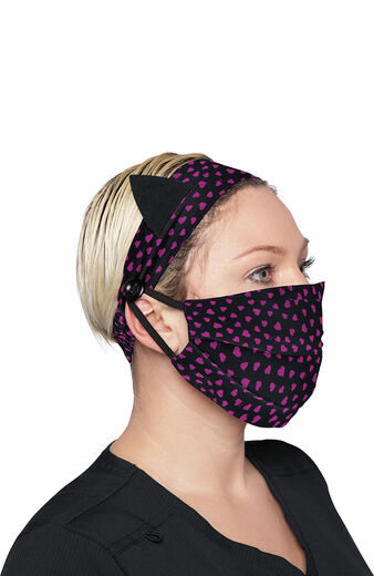 Women's Print Mask & Cat Headband Set