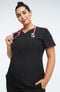 Clearance Women's Pitter-Pat V-Neck Solid Scrub Top, , large