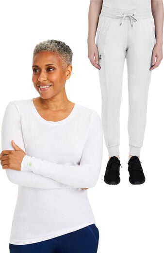 Women's Scrub Set: Melissa Long Sleeve T-Shirt & Toby Jogger Pant Women's Scrub Set: Melissa Long Sleeve T-Shirt & Toby Jogger Pant