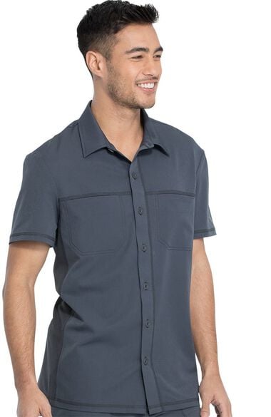 Clearance Men's Button Front Polo Shirt, , large