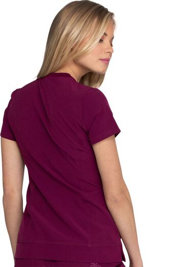 Women's Notched Solid Scrub Top