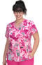 Clearance Women's Leslie V-Neck Paisley Hearts Print Scrub Top, , large