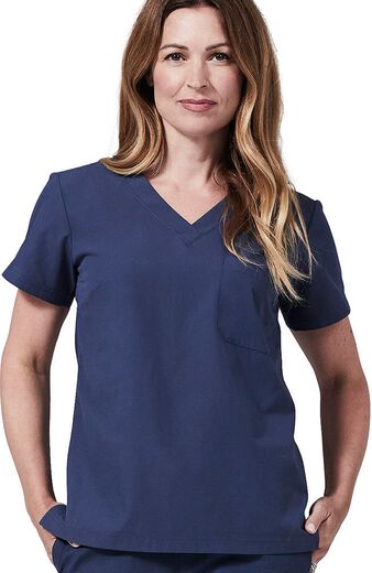 Women's Modern Fit V-Neck Solid Scrub Top, Women's Modern Fit V-Neck Solid Scrub Top