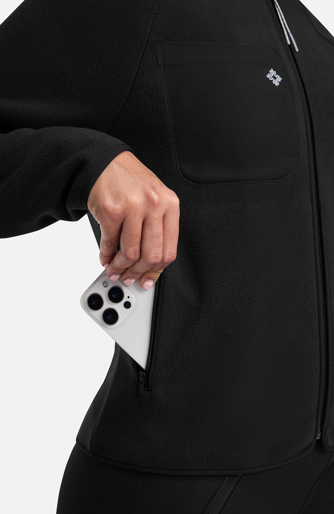 Women's Fleece 5-Pocket Scrub Jacket