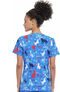 Clearance Women's Because Of You I'm Free Print Scrub Top, , large