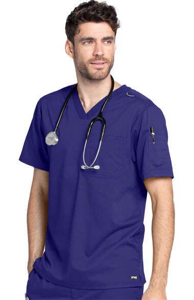 Clearance Men's Evan Solid Scrub Top, , large