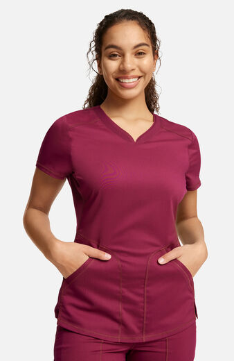 Women's 2-Pocket Sweetheart V-Neck Scrub Top Women's 2-Pocket Sweetheart V-Neck Scrub Top