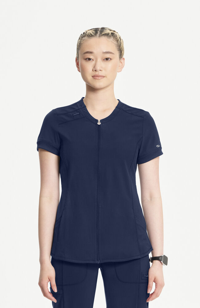 women's zip front top