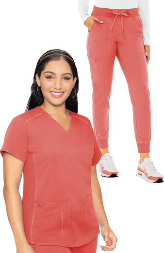 Women's Scrub Set: Kerri V-Neck Solid Top & Jenny Yoga Jogger Pant Women's Scrub Set: Kerri V-Neck Solid Top & Jenny Yoga Jogger Pant