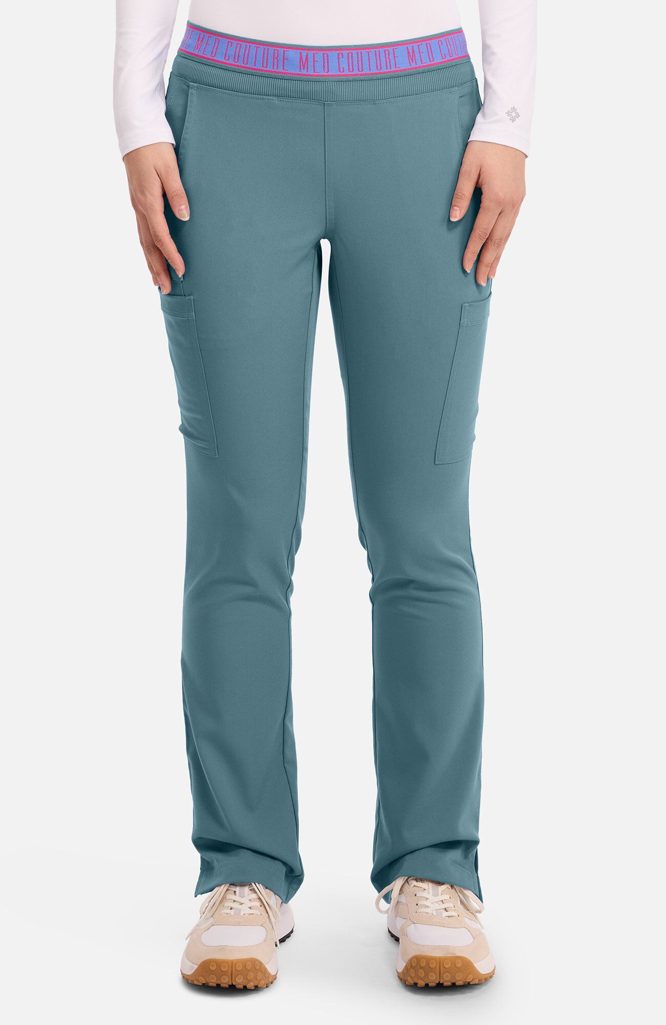 Women's Ally Logo Elastic Waistband Cargo Scrub Pant