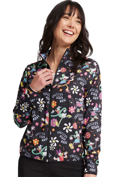 Clearance Women's Packable Positive Vibes Print Jacket, , large
