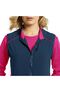 Women's Zip Front Tech Solid Scrub Vest, , large