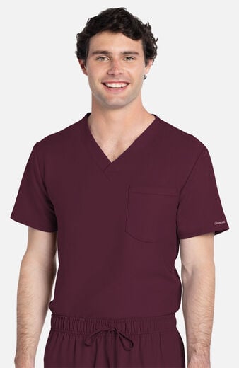 Unisex Tuck-In 1-Pocket V-Neck Scrub Top Unisex Tuck-In 1-Pocket V-Neck Scrub Top