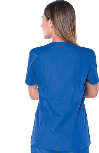 Clearance Women's Snap Front Solid Scrub Top