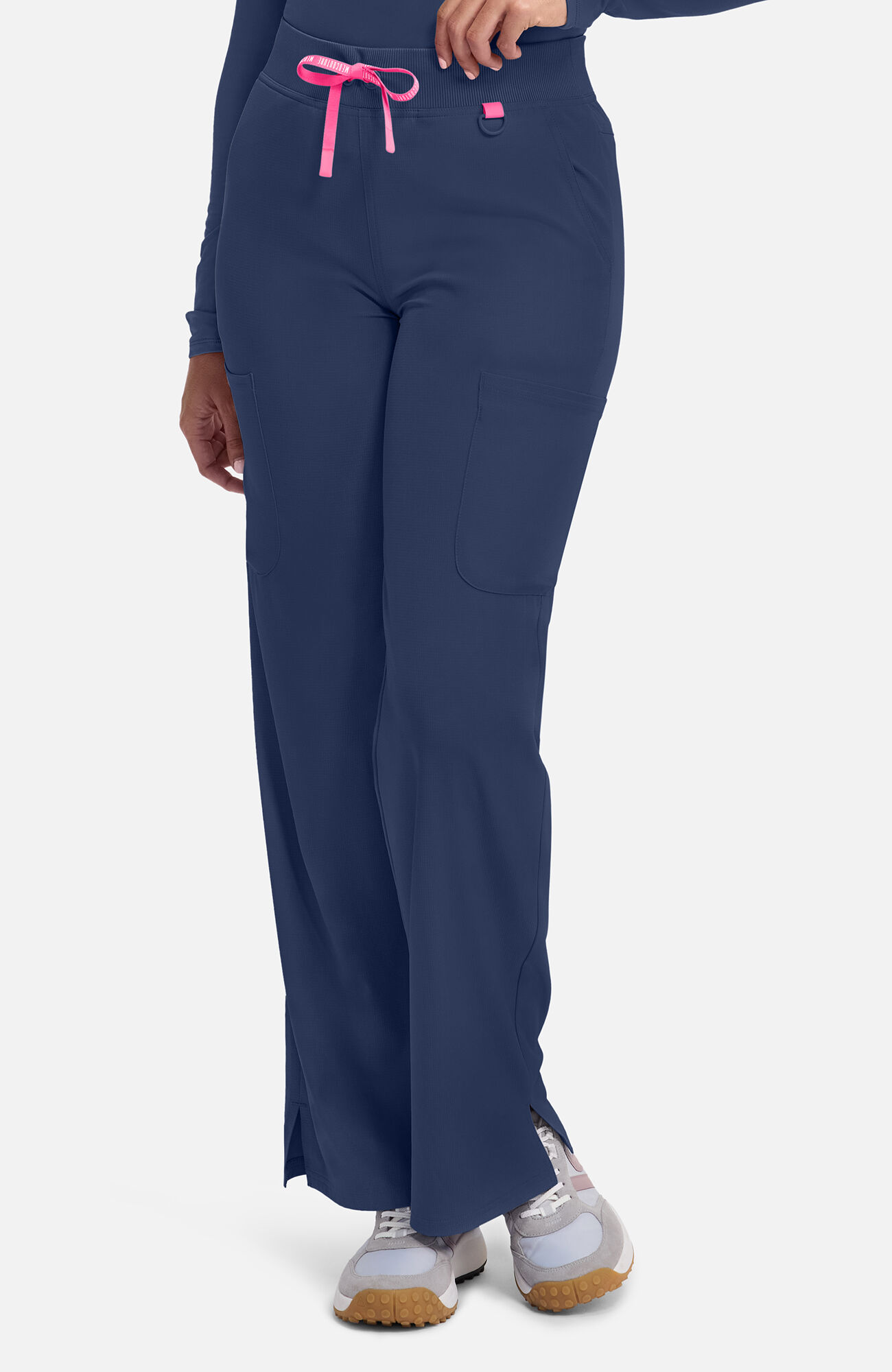 Women's Wide Leg Pull On Scrub Pant, NAV Navy | navy, large