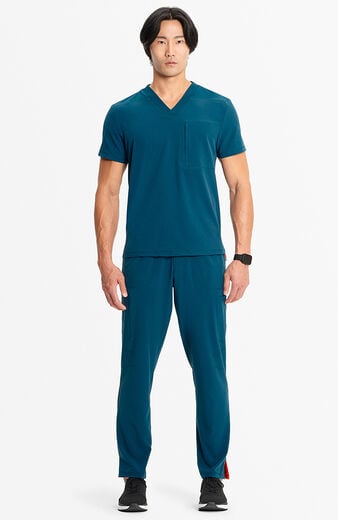 Men's Scrub Set: V-Neck Top & Zip Fly Pant Men's Scrub Set: V-Neck Top & Zip Fly Pant