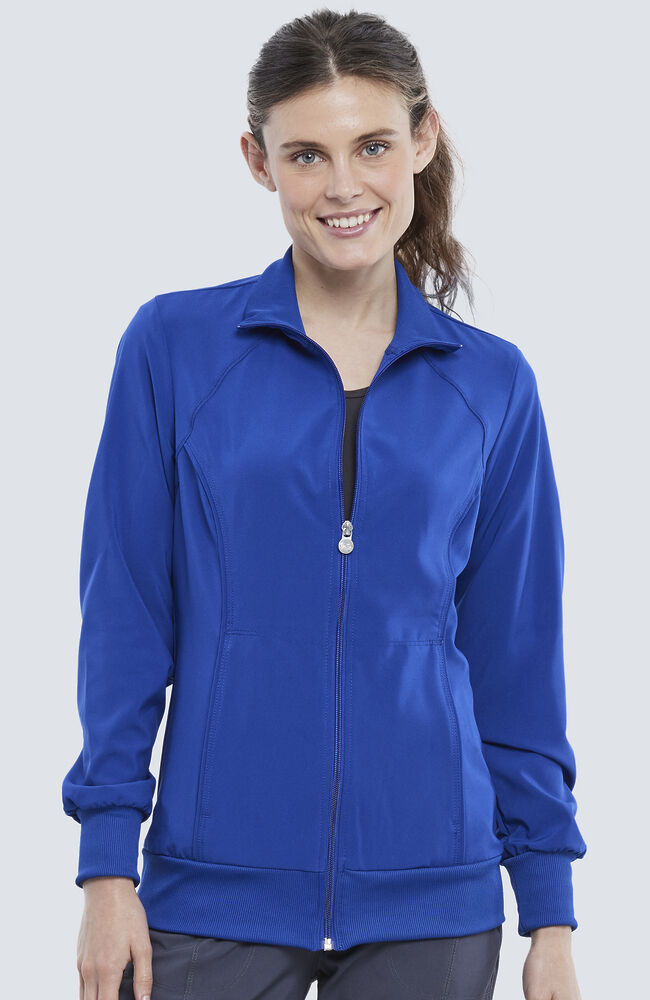 Navy blue online fleece scrub jacket