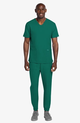 Men's 2-Pocket Squared V-Neck Scrub Top Men's 2-Pocket Squared V-Neck Scrub Top