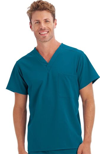 Unisex 1 Pocket Tri Blend Solid Scrub Top, Unisex 1 Pocket Tri Blend Solid Scrub Top