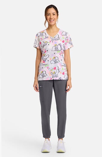 Women's Sky Circus Print Scrub Top Women's Sky Circus Print Scrub Top