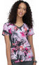 Clearance Women's Nadi Tie Dye Floral Print Scrub Top, , large