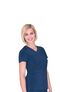 Clearance Women's Motivate V-Neck Solid Scrub Top with Tonal Stitching, , large