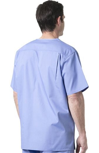 Clearance Men's Multi-Pocket Solid Scrub Top