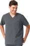 Clearance Men's Knit Panel Solid Scrub Top, , large