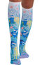 Women's Knee High 8-15 mmHg Words of Whaledom Print Compression Sock, , large