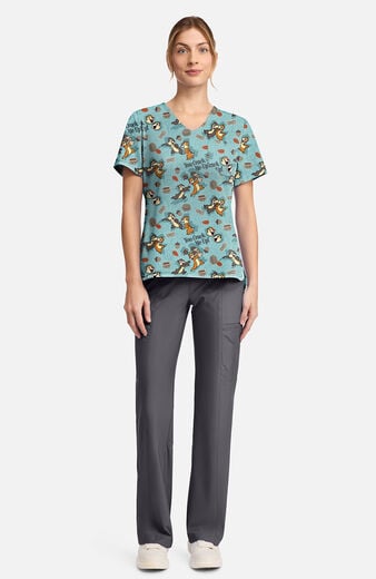 Women's Crack Me Up Print Scrub Top Women's Crack Me Up Print Scrub Top