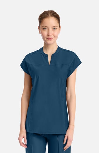 Women's 2-Pocket Henley Tunic Scrub Top Women's 2-Pocket Henley Tunic Scrub Top