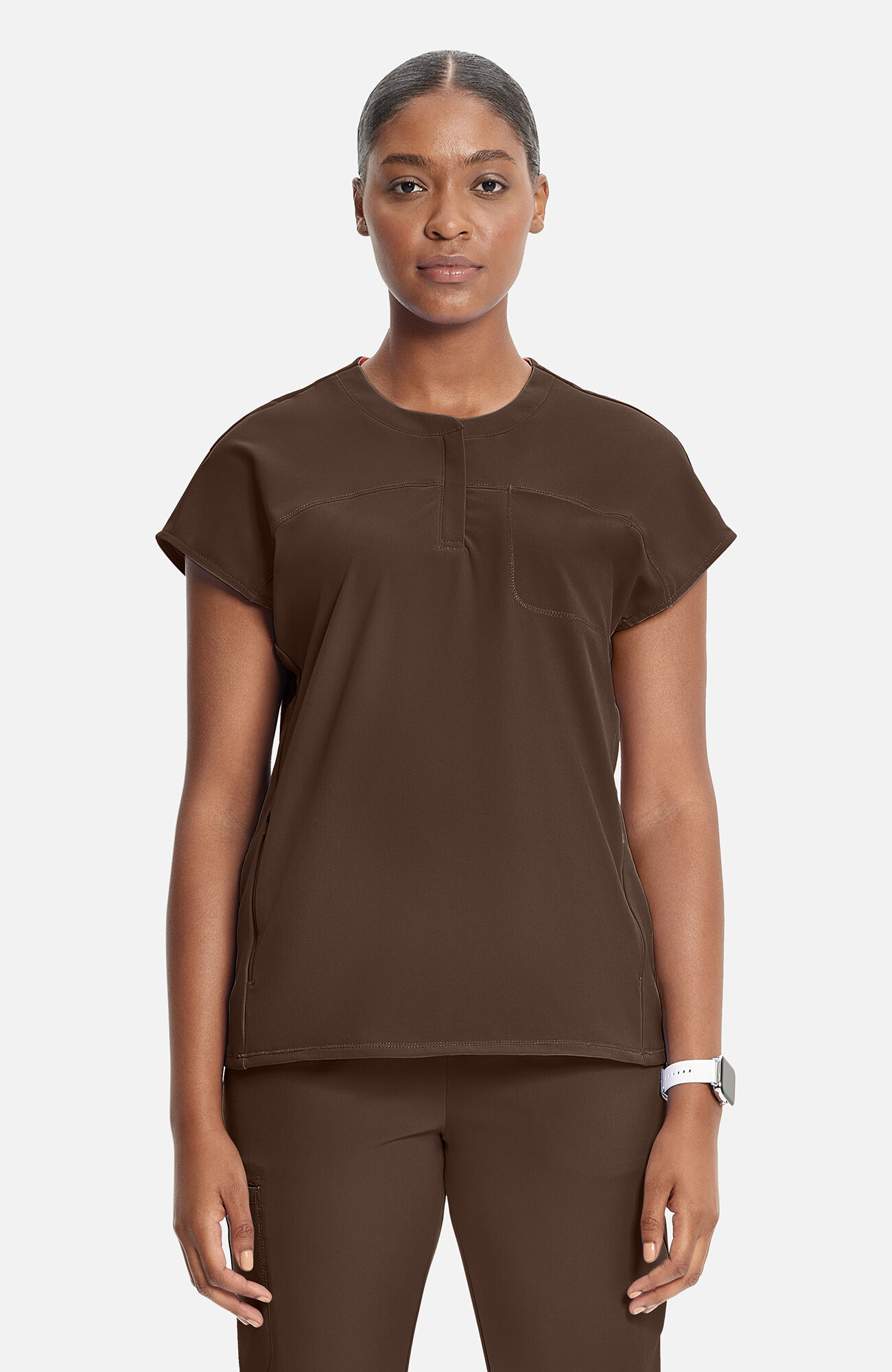 Women's Henley Scrub Top