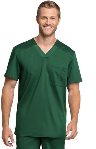 Men's V-Neck Solid Scrub Top, Men's V-Neck Solid Scrub Top