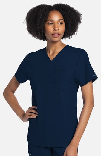 Unisex Tuck-In 1-Pocket V-Neck Scrub Top Unisex Tuck-In 1-Pocket V-Neck Scrub Top