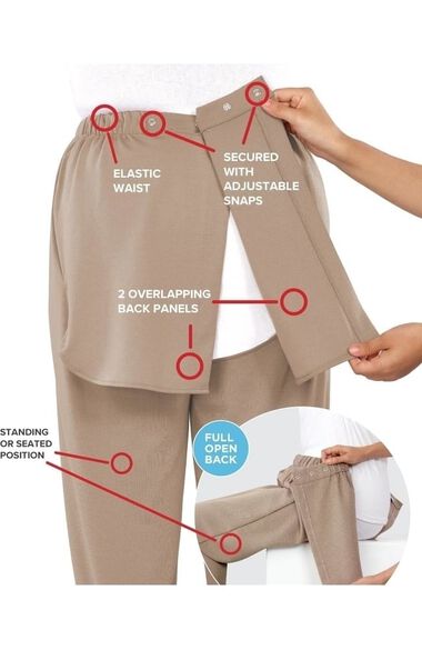 Women's Open Back Gabardine Pant, , large