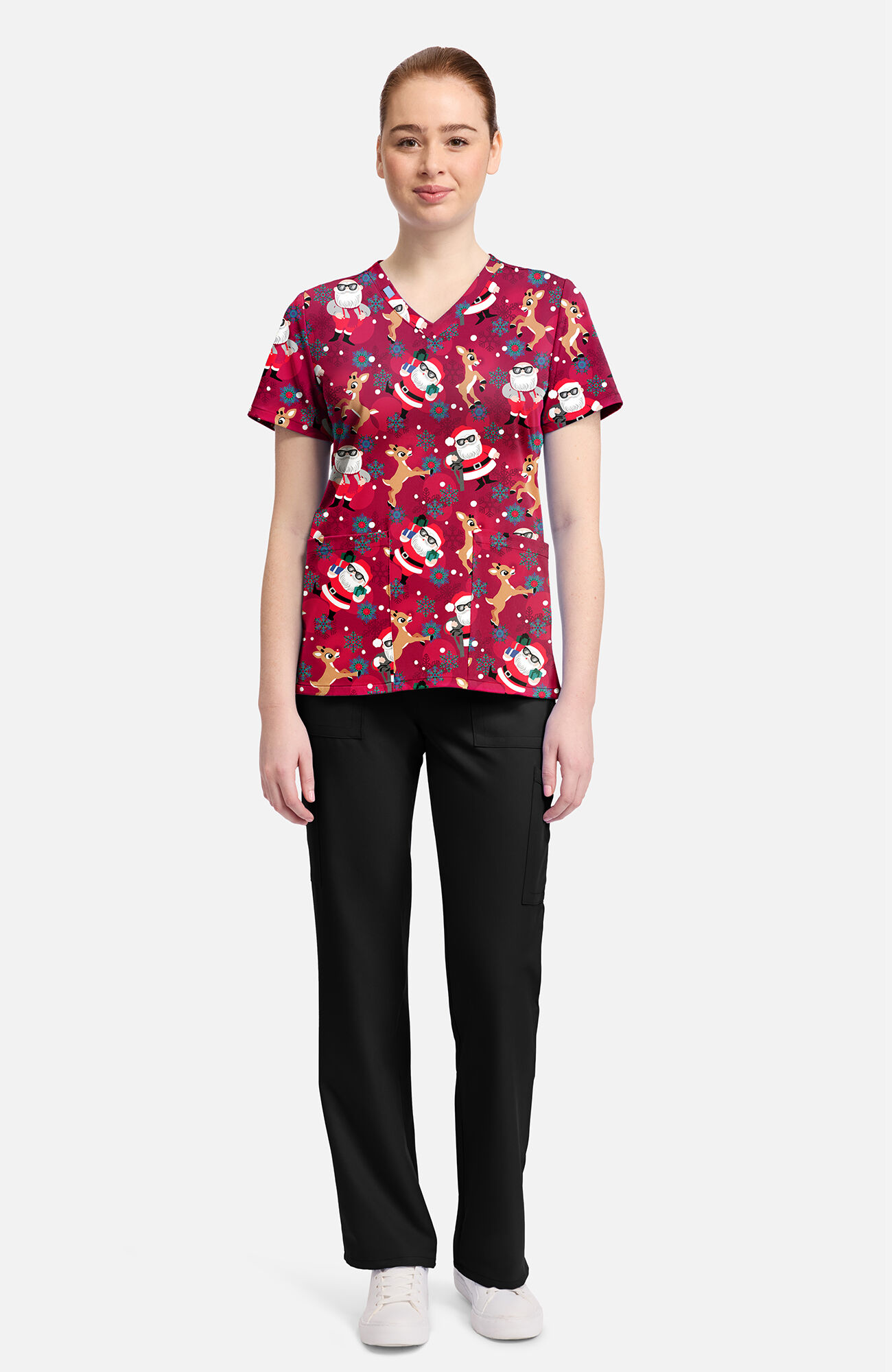 Women's Future Is Bright Print Scrub Top