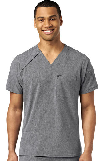 Men's Angled Solid Scrub Top