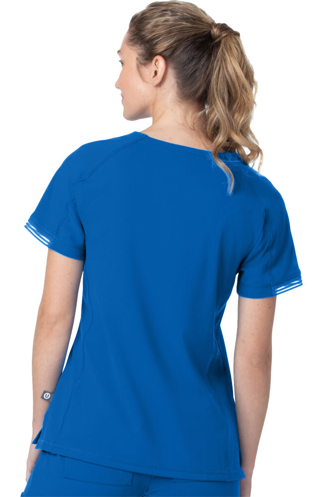 Striped scrub top on sale
