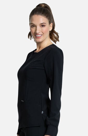 Women's Long Sleeve Crewneck Scrub Top Women's Long Sleeve Crewneck Scrub Top