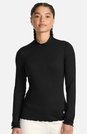 Women's Lettuce Edge Mock Neck Underscrub Women's Lettuce Edge Mock Neck Underscrub